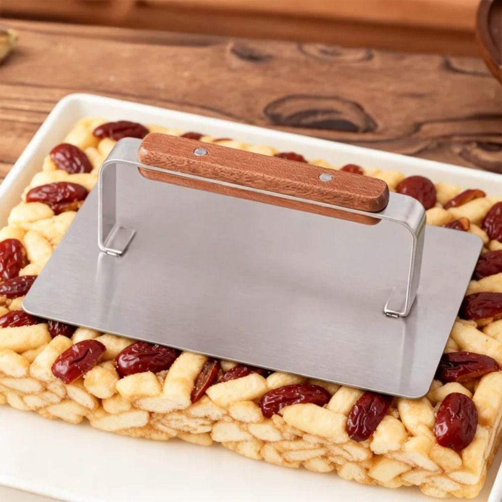 Edelstahl Fleischpresse Antihaftbeschichtet Leichter Griff Steak-Plattmacher Ergonomischer Griff Rechteckige Form Burger-Patty-Former Speck