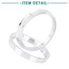 ACROPIX 72.6-64.1 mm Hub Centering Ring Silver Tone 4pcs