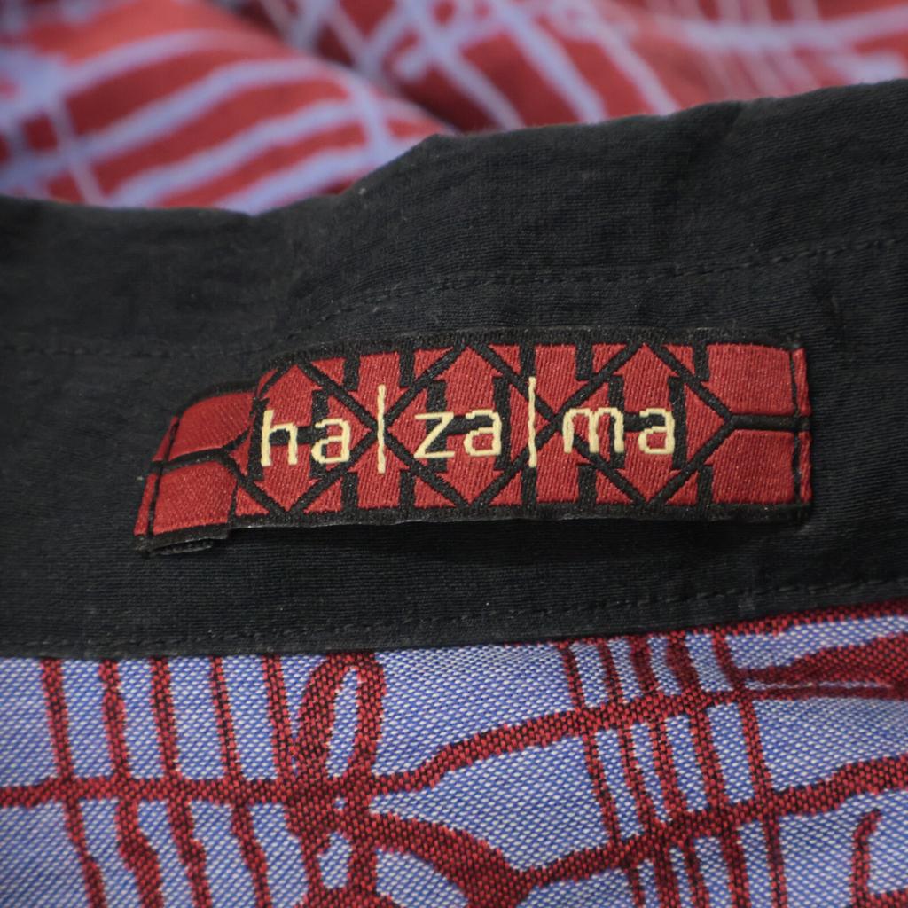 Hazama [Excellent Condition] Belt Included. Crazy Checkered Staves. Dress S Red / blueUsed