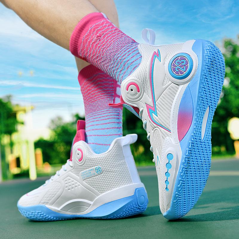 New basketball shoes, boys and girls actual training shoes EVA sole non-slip, wear-resistant and shock-absorbing sports shoes