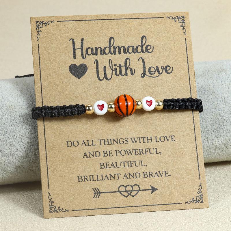 Adjustable Handmade Sports Friendship Bracelet: Baseball, Volleyball, Tennis Versatile Style
