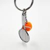 Pendant Key Rings Car Key Chain Tennis Racket Keychain Sports Key Chain Mini Keychain Tennis Ball