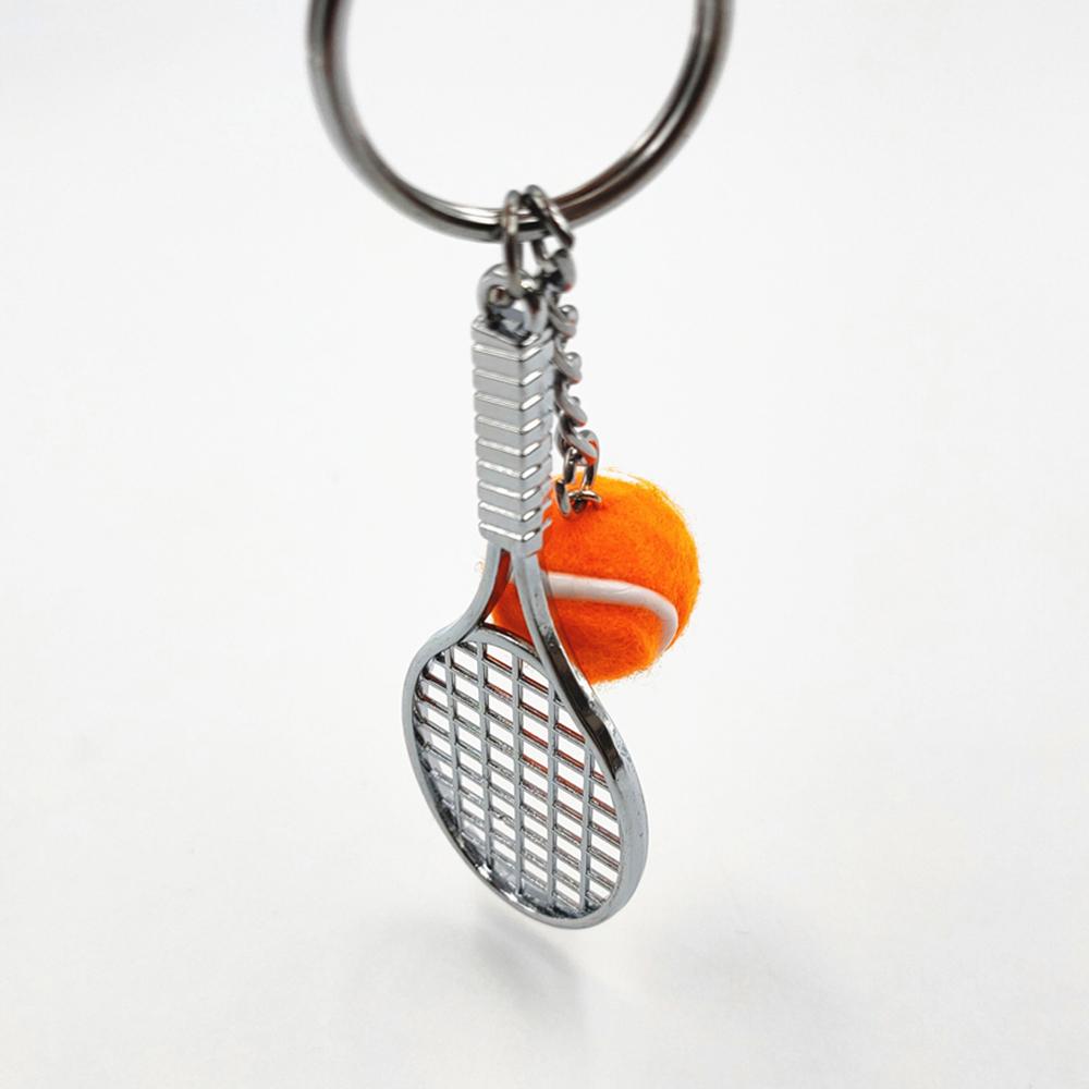 Pendant Key Rings Car Key Chain Tennis Racket Keychain Sports Key Chain Mini Keychain Tennis Ball