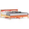 VidaXL Bed Frames and Headboards, Double Bed with Slatted Base, Adult Bed, Bedroom Furniture, Brown Wax 3216202