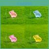 Vibrant Resin Night Glow Miniature Pig Figurine For Diy Fairy Garden Decor