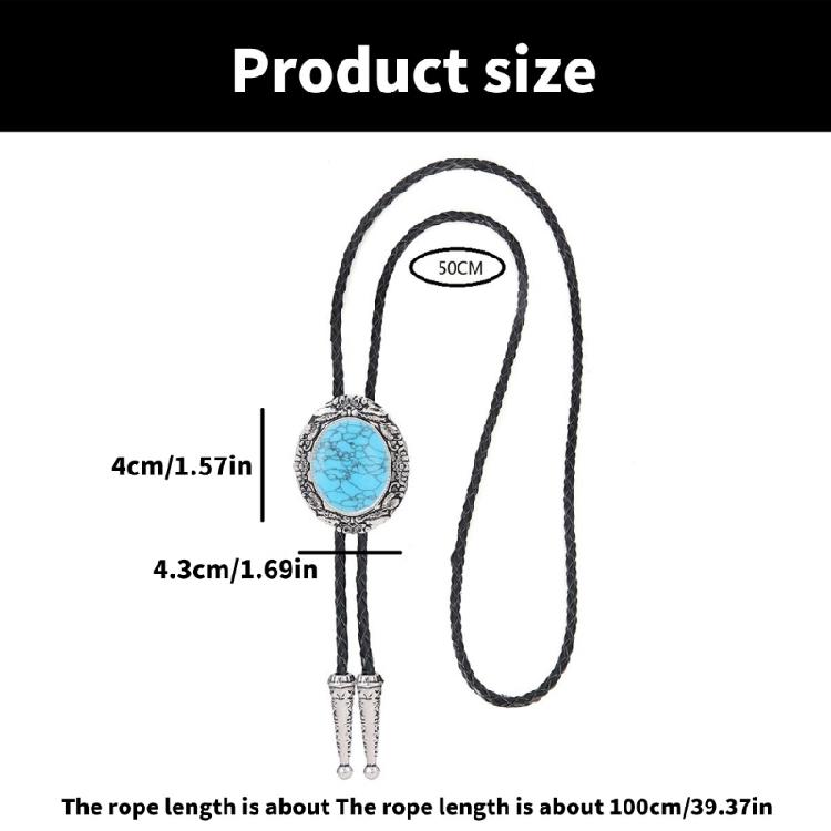 Men Denims Necktie Western Bolo Tie Shirt Chain Bolo Collar Rope Leather Tie for Western Styles