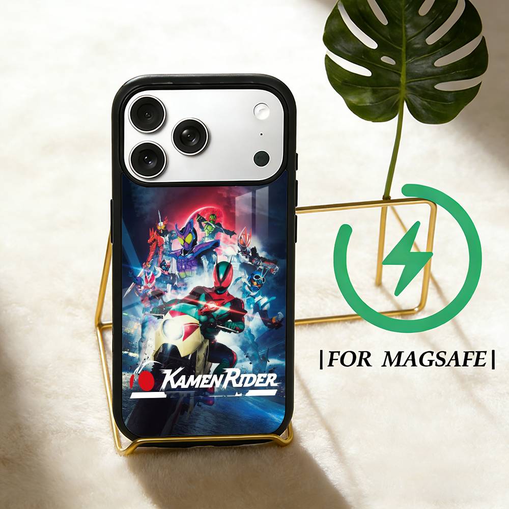 

K-Kamen Rider ZeztzS Anime Phone Case For iPhone 17 16 15 14 13 12 Pro Max Plus for Magsafe Mirror Wireless Magnetic Cover iPhone12PRO