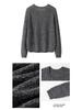 Damen Weicher Kaschmir Strickpullover - Rundhalsausschnitt, Lockere Passform, Einfarbiger Pullover für Herbst/Winter