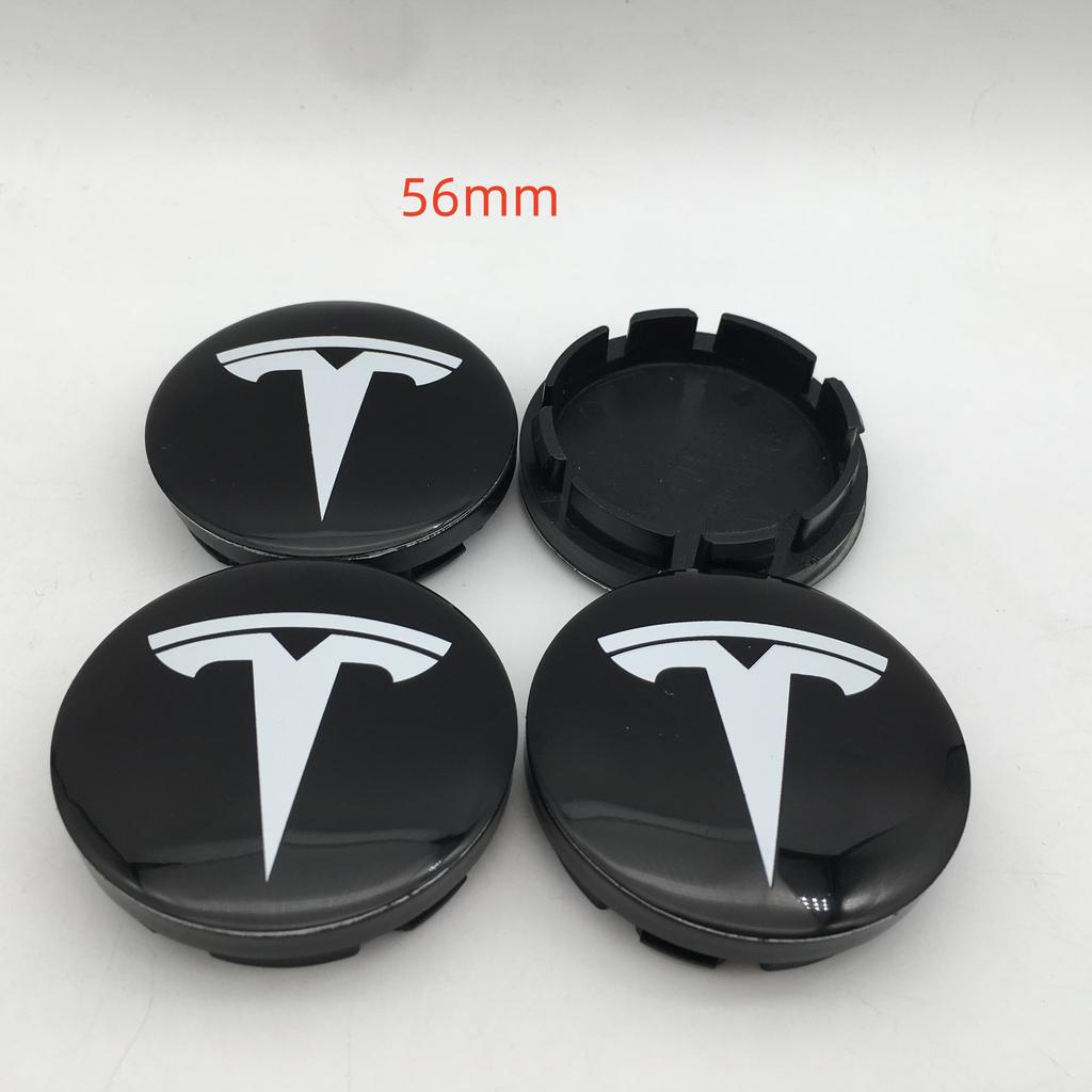 AAAIK1 20pcs 56mm 60mm 68mm For Tesla Model 3 Model Y Model S X Car emblem Wheel hub Center Cap Badge covers Decals Styling accessories
