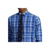 Polo Ralph Lauren Logo Embroidered Plaid Button-Down Long Sleeve Shirt Men Shirts Blue MNPOWOV16823322-999
