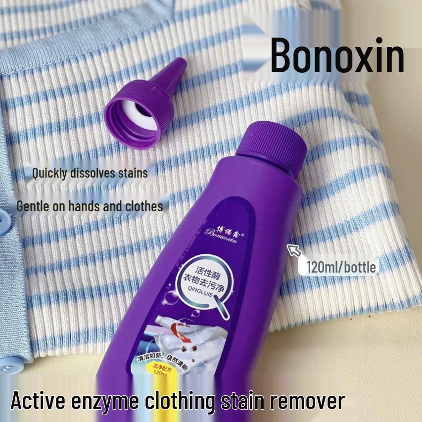 Bonoxin Aktives Enzym Waschmittel und Fleckenentferner - Mehrzweckreiniger für Kleidung und Ölflecken