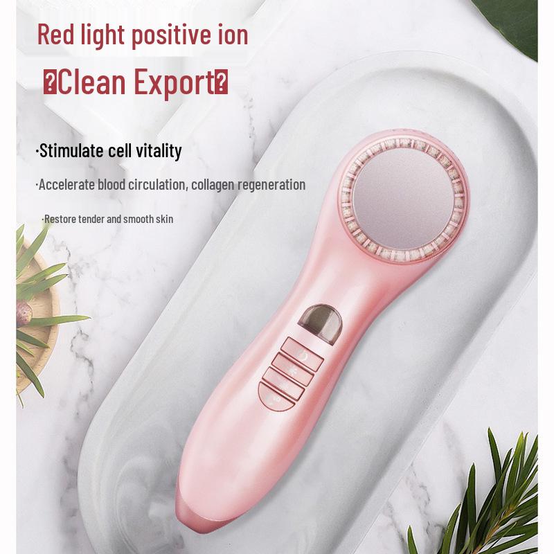Color Light Vibration Beauty Device: Anti-Wrinkle Skin Rejuvenation Massager with Hot/Cold Therapy and Red/Blue Light