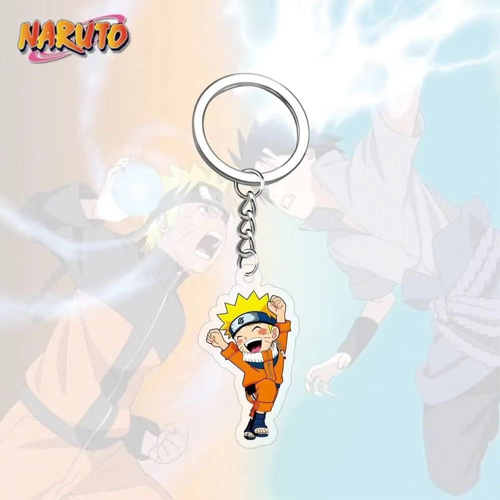Llavero acrílico de Anime Naruto, accesorio, llavero de dibujos animados de Uzumaki Naruto