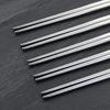 Stainless Steel Chopsticks Reusable Japanese Korean Chinese Chopsticks Sushi Food Non-Slip Sticks Household Kitchen Tableware