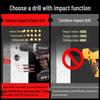 Rechargeable Cordless Hand Drill with Impact Function & Electric Screwdriver