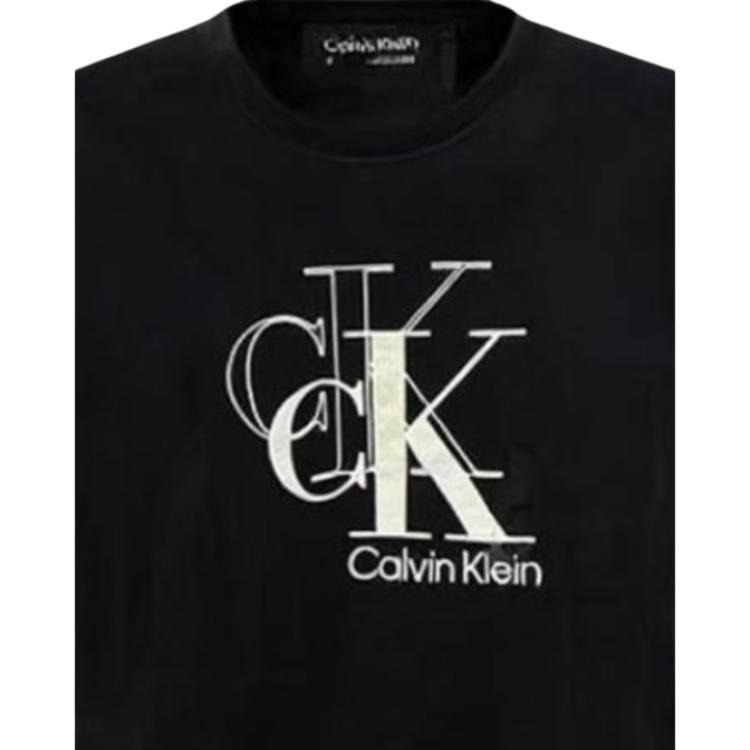 Calvin Klein Comfortable Casual Letter Logo Round Neck Short Sleeve T-Shirt Men Tops Black 8R8054S-001