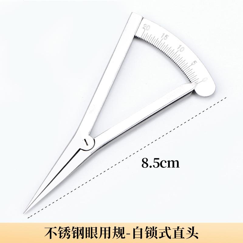 Eyelid Measurement Ruler Stainless Steel Eye Gauge Accurate Double Eyelid Surgery Measurements Portable Eye Tool for Home Travel