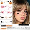 Halloween Scary Makeup Face Stickers Disposable Temporary Tattoo Decals Waterproof Sweatproof Easy Remove for Cosplay Party