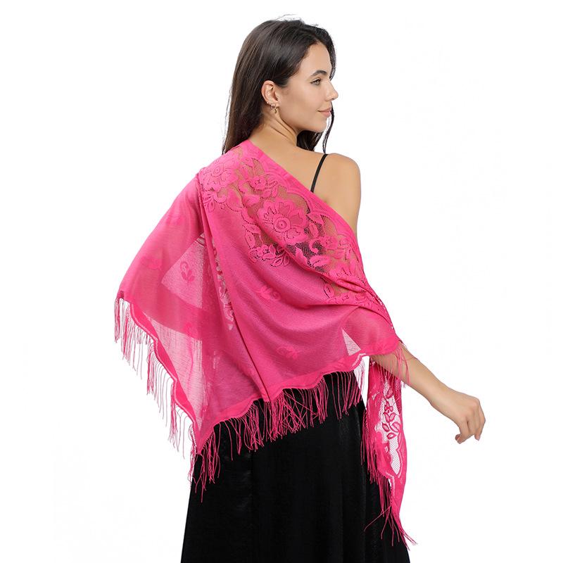 Elegant Lace Triangle Shawl for Brides and Bridesmaids: Perfect for Weddings and Evening Gowns
