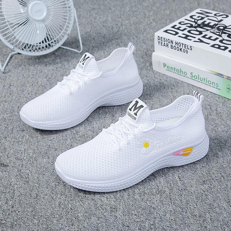 WTEMPO Female Spring Summer Travel Breathable Mesh Casual Shoes Women's Plus Size Sneakers Versatile Soft Sole Running Sports Shoes