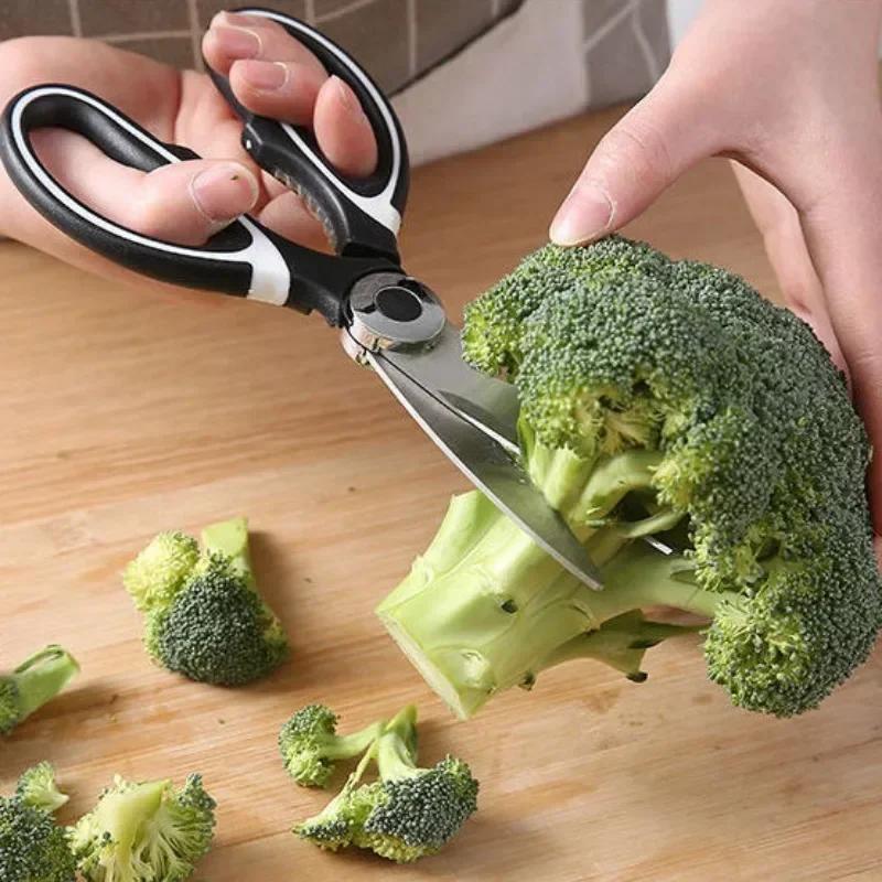 Multifunktionell kökssax plasthandtag rostfritt stål sax kök tijeras de cocina kycklingbenssax