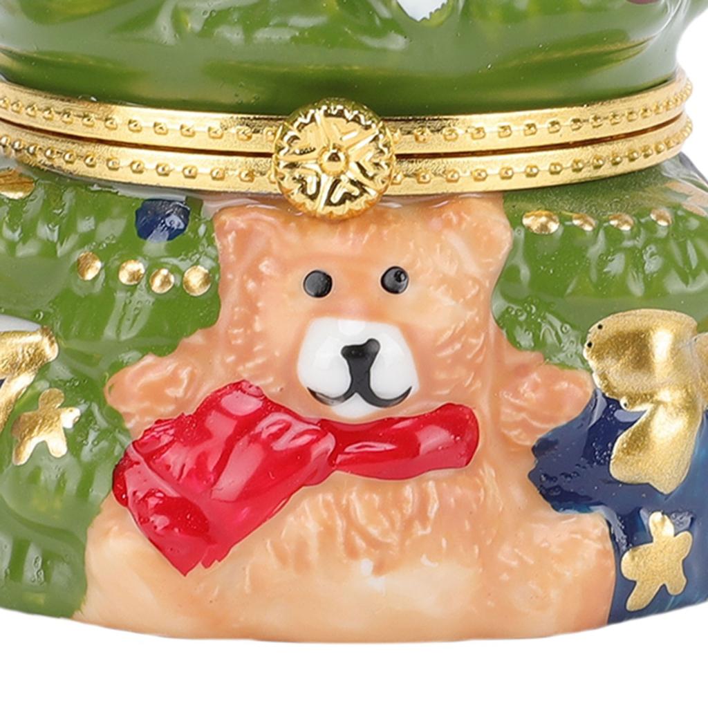 Julgrans Smyckeskrin Keramiskt Prydnadsskrinet Skattkista Godisask Organizer Innovativ Pynt Hemrum Skrivbordsdekor