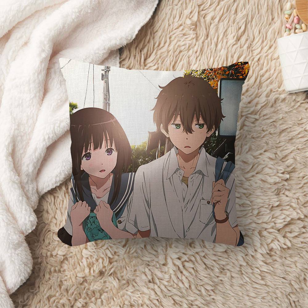 Hyouka Anime Cushion Cover Car Throw Pillow Case For Sofa Car Christmas Gift xcm xcm
