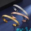 Personalized Ayatul Kursi Islamic Jewelry Bracelets Stainless Steel Open Bangles