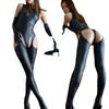 Sex Underwear Temptation Patent Leather Uniform Suit One-piece Leather Pants Gloves Game Nightclub Stage Performance Suit