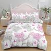 Colección de Ropa de Cama de Dibujos Animados Gatos Lindos Estampados Colección de Fundas Nórdicas 3D Tamaño Individual Matrimonial Queen King Doble Funda de Almohada Ropa de Cama 23 Piezas Para Niños