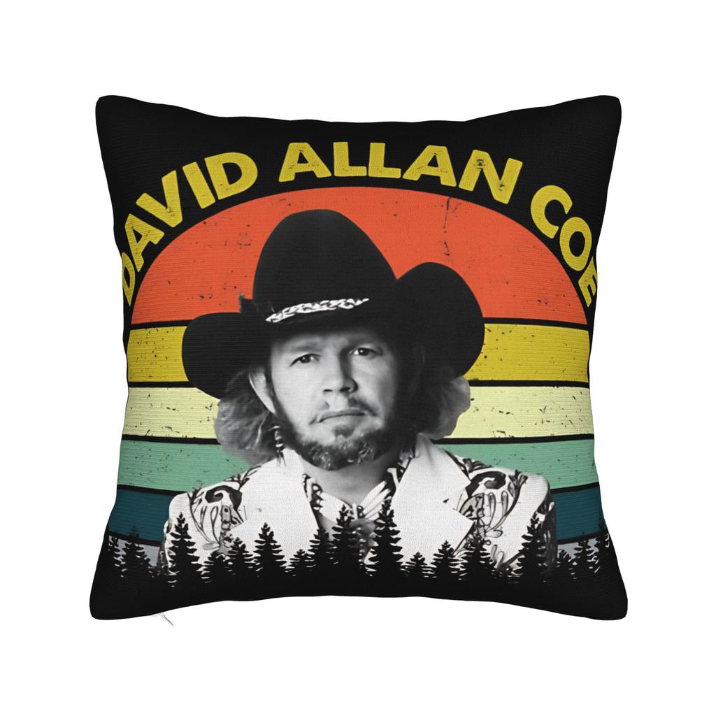 In Memory Of David Allan Coe 1939- Pillow Cover Retro Portrait Tribute Soft Cushion Cover Pillow Case For Living Room Chair