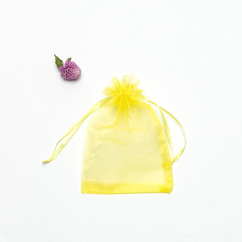 50/100PCS/Lot Organza Gift Bags for Jewelry, Multi-color Drawstring Bags, Wedding, Christmas, Candy Gifts, Jewelry Packaging