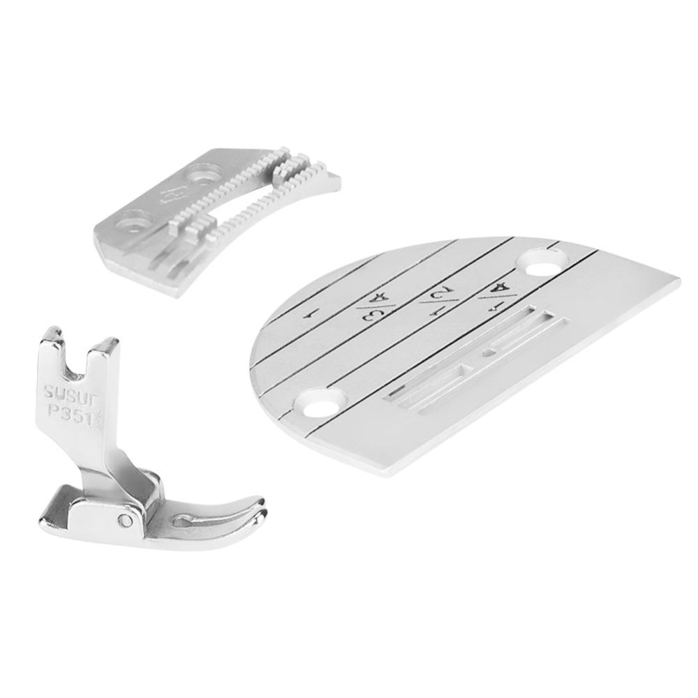 3PCS Iron Industrial Sewing Machine Accessories Easy Disassembly Heavy Duty Presser Foot Kit Precise Stitching