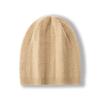 Women 100% Pure Cashmere Solid Color Beanie Hat  Knit Pattern Winter Warm Soft Slouchy Skullies Cap Cold Weather Accessory