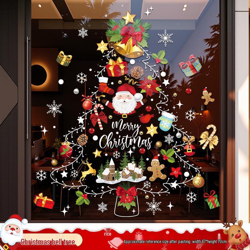 Santa Claus Window Cling Christmas Decoration Decal