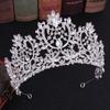 RS217  Silver and Gold Plated Elegant Crystal Wedding Hair Accessories Bride Pageant Tiaras Crowns for Queens