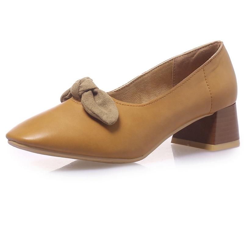 

Модные элегантные туфли-лодочки на среднем каблуке, женские туфли телесного цвета, черные туфли-лодочки на каблуке для вечеринок и офиса, женские туфли большого размера 45, 48, 50 39 жёлтый