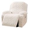 Elegant Sofa Protector Covers Set Recliner Cover In Geometric Pattern Plushie With Elastic Fit ( Single Seater)