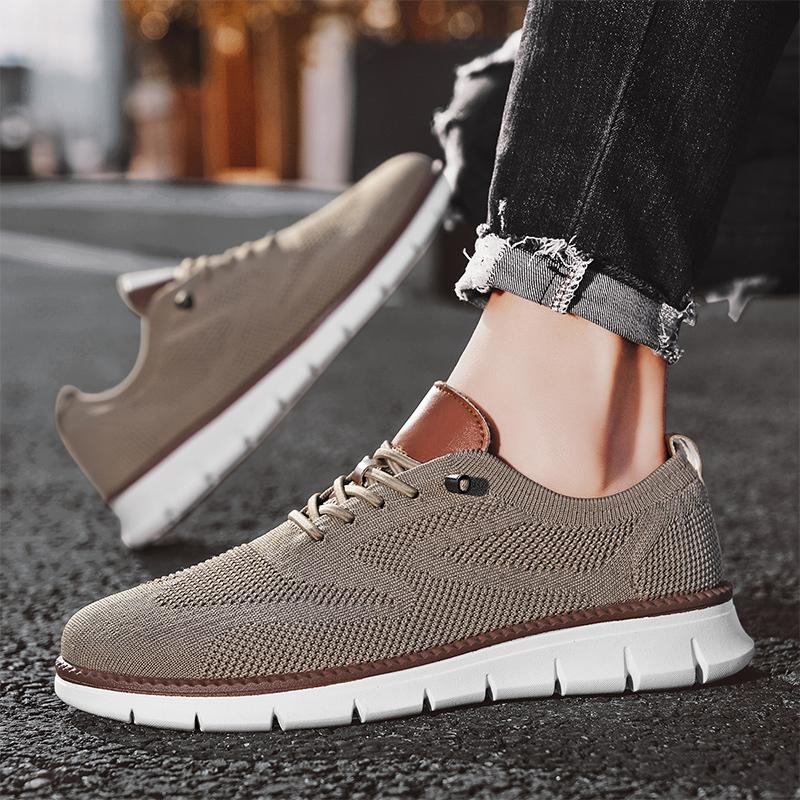 

2025 Men s Sneaker Shoes New British Style Summer Running Breathable Mesh Lightweight Flat Outdoor Walking Shoes Large Size 39