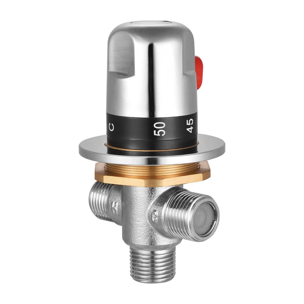 Thermostatic Temperature Control Valve Hot Cold Water Shower Mixer G1 2 Copper Mixing Valve Three Way Shower Diverter