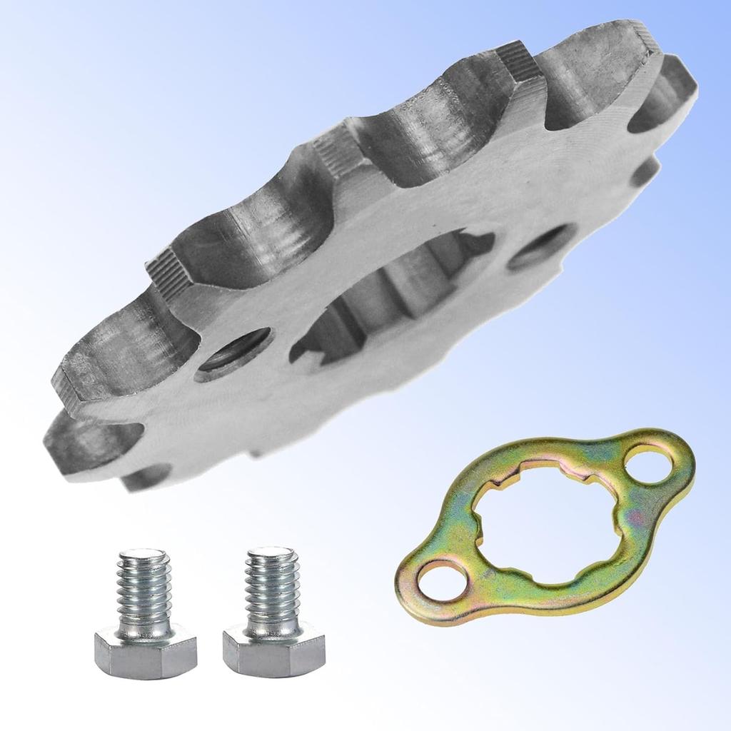 420 12T 17mm Motorcycle Front Engine Sprocket Compatible with 50cc 70cc 90cc 110cc 125cc 140cc 160cc Engine Honda TaoTao Loncin Roketa Coolster Sunl