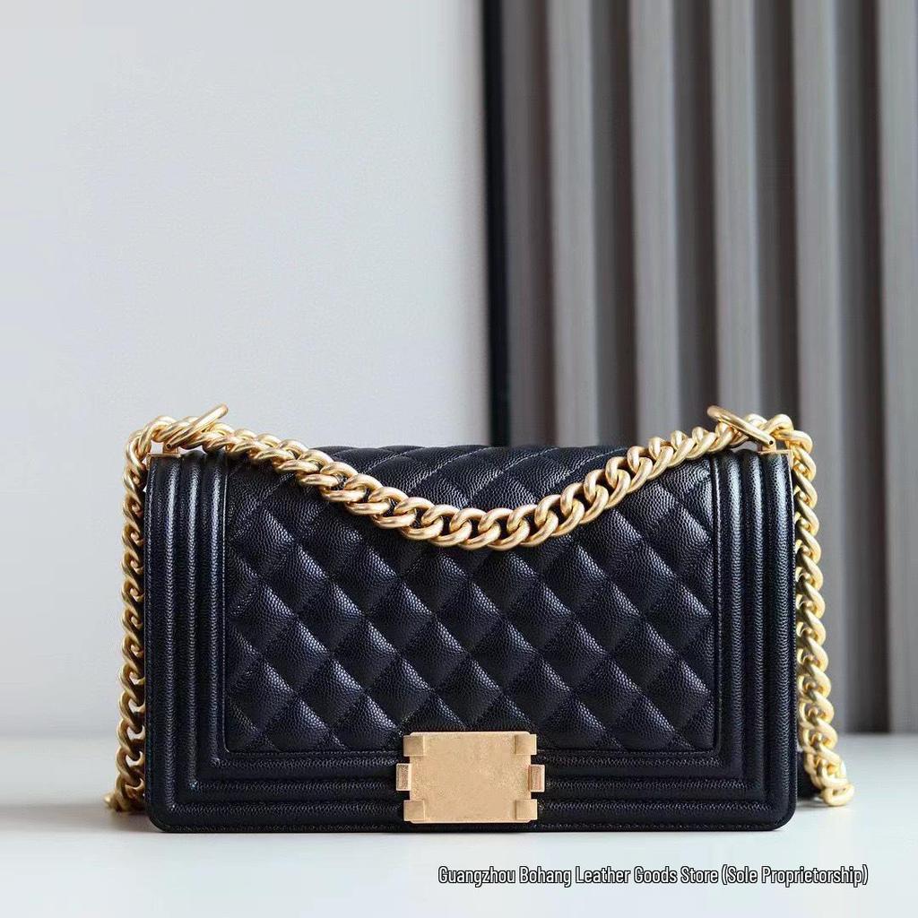 Women's Luxury Crossbody LeBoy Diamond Lattice Chain Bag - Classic Small Fragrance Style