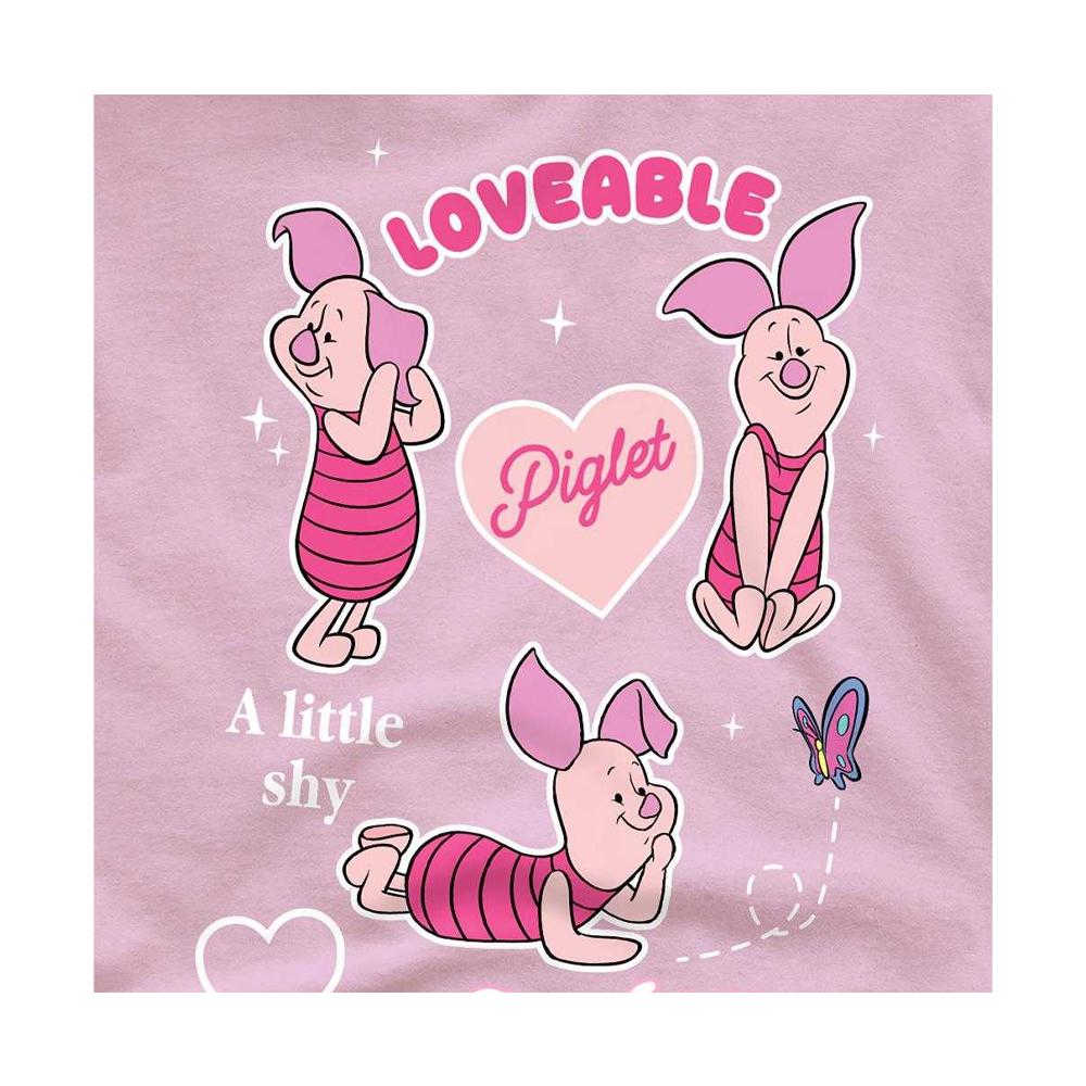 Winnie the Pooh Unisex Adult Cute And Curious Piglet T-Shirt