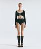 VINAJ One-Sided Ribbon Line High Bikini Panties (Black)