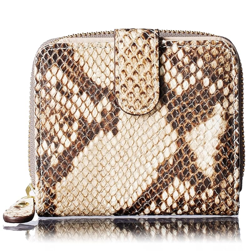 [STIMME] Ausrichten ausrichten Italien Hergestellt von Atema Rindsleder Anaconda Diamantina Damen zweifach gefaltete Geldbörse ``Das Aussehen ist mini Speicherkapazität Zähne Lange Geldbörse