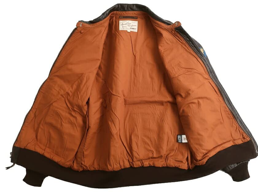 Leather Jacket WORK OF ART BIG BEAUTIFUL DOLL 6191051 55 BROWN Japan M to Japanese size [AVIREX] A-2 Men's (equivalent M)