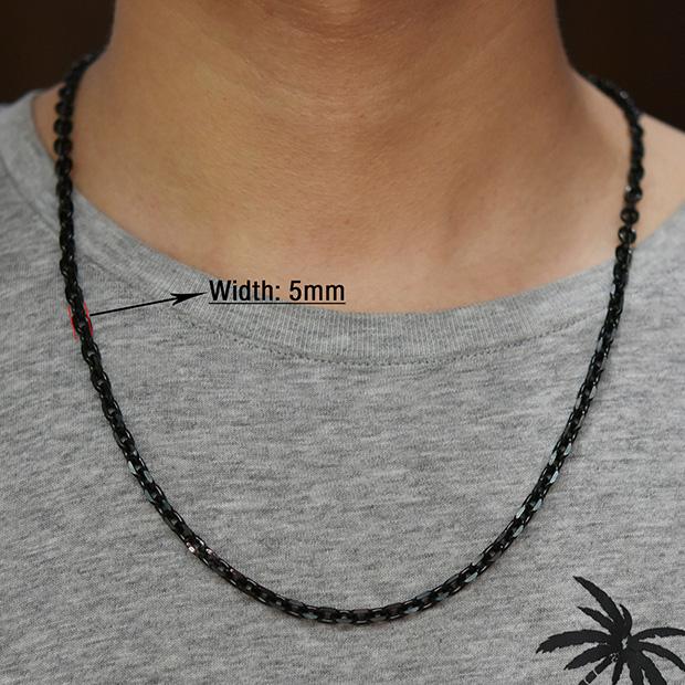 Fashion Women Men Stainless Steel Rolo Link O Chain Necklace for DIY Charm Pendant Metal Choker Jewelry Accessories Christmas