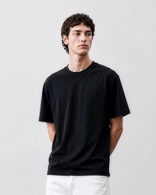 Meleugo Supima Cooling Round Neck Short Sleeve [Black]