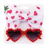 2Pcs/Pack Heart Dog Sunglasses Pet Dog Bows Cute Pet Grooming Bows Dog Hair Rubber Bands Photography Tool Pet Accessoires
