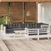 VidaXL Solid Pine Wood Garden Lounge Set 9 Pcs with Cushions Patio Furniture Outdoor Furniture Garden Furniture 3096527